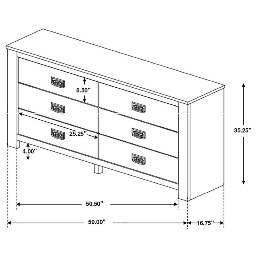 Frederick 4-piece Eastern King Bedroom Set Weathered Oak