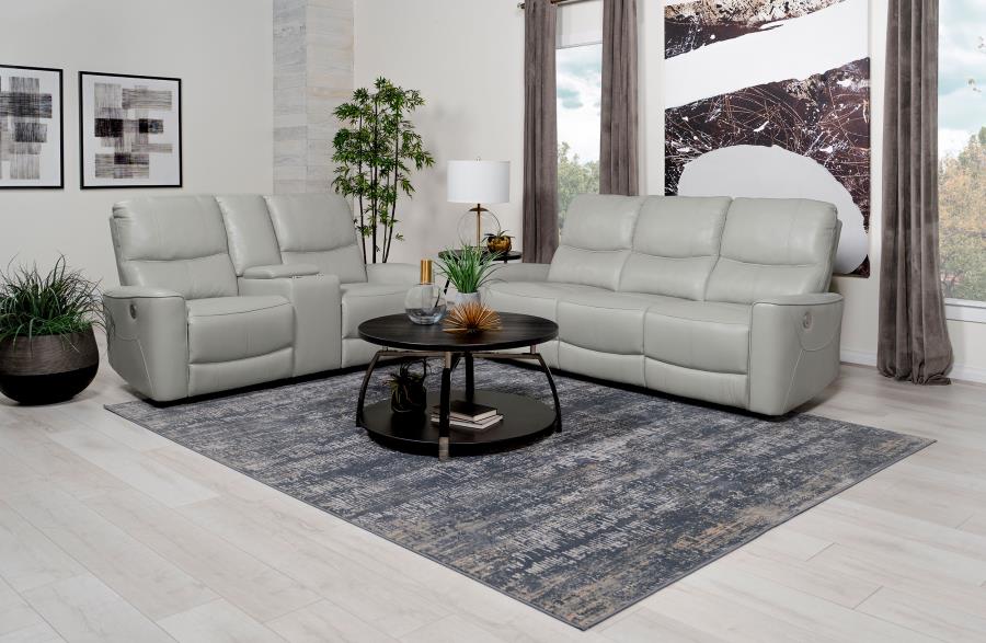 Greenfield 3-piece Upholstered Power Reclining Sofa Set Ivory