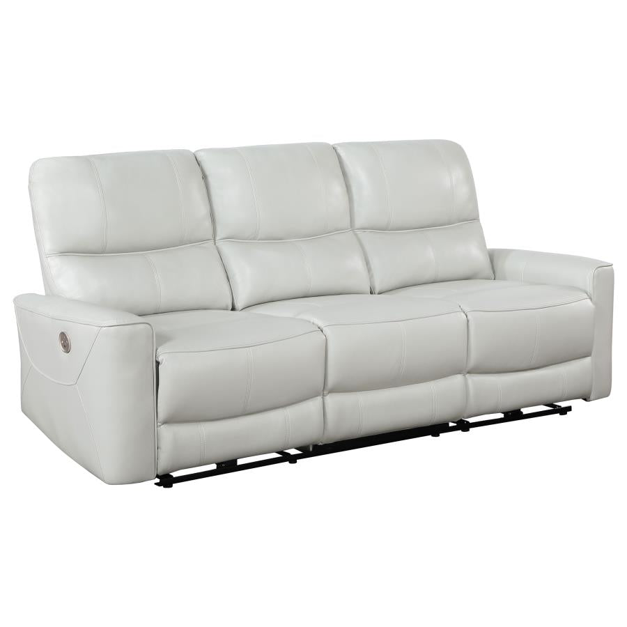 Greenfield 3-piece Upholstered Power Reclining Sofa Set Ivory